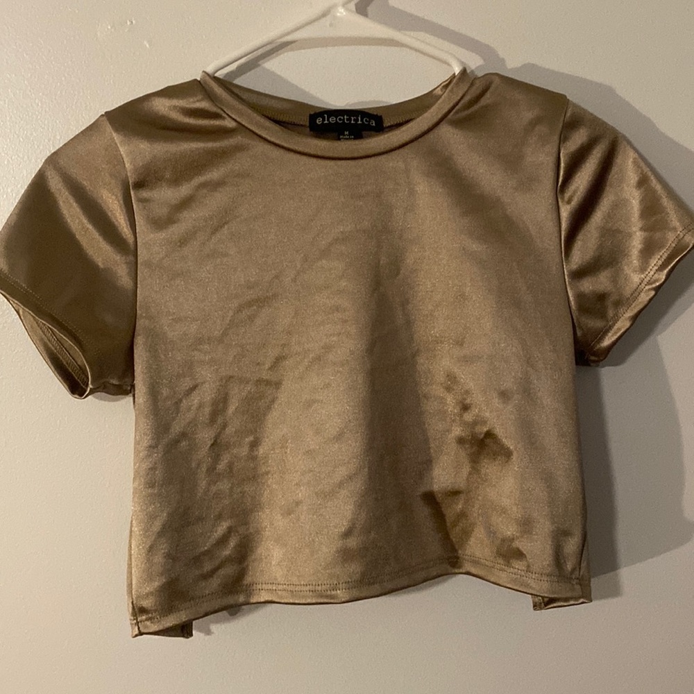 Gold crop top size m